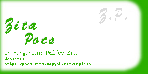 zita pocs business card